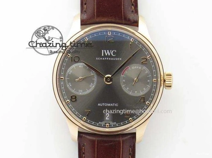 MIROTIME 0520 Elegant Portuguese IW371615 ZF 1:1 Best Edition SS Green Dial on Black Leather Strap A96355 V 7081